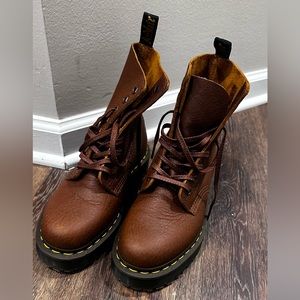 Size 7 woman’s Dr. Martens brown pretty worn